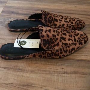 Leopard mules.